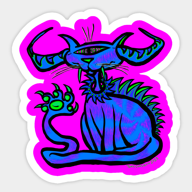 Fallen Angel Pussy Cat Sticker by doubletony